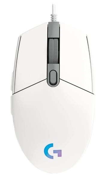 Logitech herní myš G203 LIGHTSYNC/ optická/ 6 tlačítek/ 8000dpi/ USB/ bílá