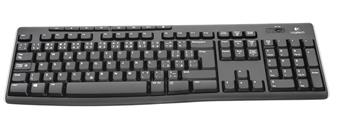 Logitech klávesnice Wireless Keyboard K270, CZ/SK, Unifying přijímač, černá