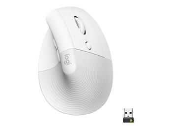 LOGITECH Lift For Business/Ergonomická/Optická/Pro praváky/4 000 DPI/USB+BT/Bílá