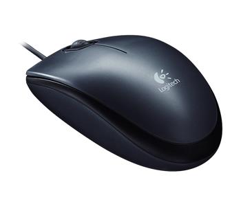 Logitech M90/Kancelářská/Optická/1 000 DPI/Drátová USB/Černá