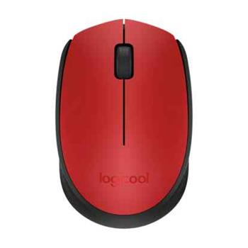 Logitech myš Wireless Mouse M171, optická, 2 tlačítka, červená, 1000dpi