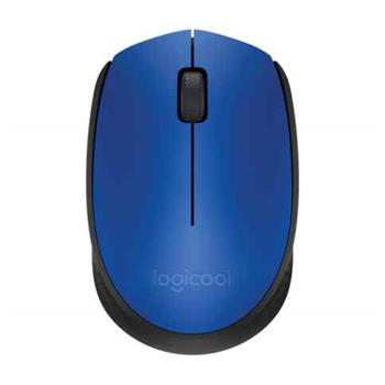 Logitech myš Wireless Mouse M171, optická, 2 tlačítka, modrá, 1000dpi