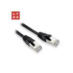 LYNX FTP patch kabel Cat5e PVC, CCA, 0,1m, černý (balení obsahuje 10ks)