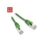 LYNX FTP patch kabel Cat5e PVC, CCA, 0,3m, zelený (prodej po 10ks)