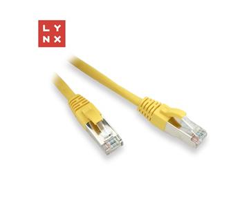 LYNX FTP patch kabel Cat5e PVC, CCA, 0,5m, žlutý (prodej po 10ks)
