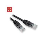 LYNX UTP patch kabel Cat5e, PVC, CCA, 0,5m, černý (balení obsahuje 10ks)