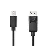 Nedis CCGL37400BK10 - Mini DisplayPort – DisplayPort Kabel | Mini DisplayPort Zástrčka - DisplayPort Zástrčka | 1 m 