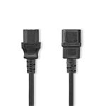 Nedis CEGL10500BK30 - Napájecí kabel | IEC-320-C14 Zásuvka – IEC-320-C13 Zásuvka | Přímý | Přímý | 3 m | Černá