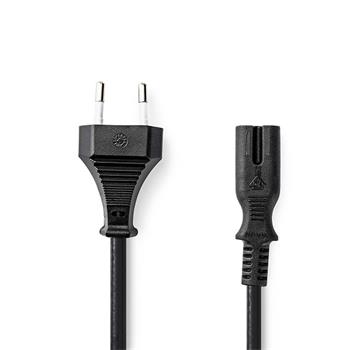 Nedis CEGL11040BK05 - Napájecí Kabel | Euro Zástrčka – IEC-320-C7 | 0,5 m | Černá