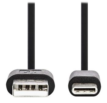 NEDIS kabel USB 2.0/ zástrčka USB-C - zástrčka USB-A/ 15W/ černý/ box/ 3m