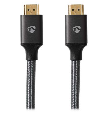 NEDIS PROFIGOLD Ultra High Speed HDMI 2.1 kabel/ 8K@60H/ zlacené konektory HDMI-HDMI/ bavlna/ antracit/ BOX/ 3m