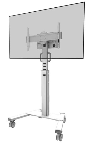 Neomounts Select FL50S-825WH1/Držák displeje/vozík/37-75"/4 kolečka/VESA 600X400/nosn. 70kg/nast.výšky/náklon/bílý