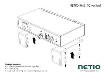 Netio - RM3 4C vertical, kovový držák