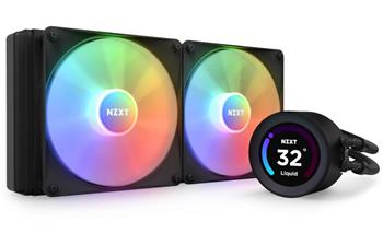 NZXT vodní chladič Kraken 280 ELITE RGB / 2x140mm RGB fan / 4-pin PWM / LCD disp. / 6 let