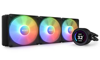 NZXT vodní chladič Kraken 360 ELITE RGB / 3x120mm RGB fan / 4-pin PWM / LCD disp. / 6 let