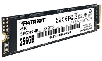 PATRIOT P320 256GB SSD / Interní / M.2 PCIe Gen3 x4 NVMe 1.3 / 2280