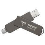 PATRIOT Viper Portable PVP30 SSD 1TB Type A+C /  USB 3.2 Gen 2 / šedá