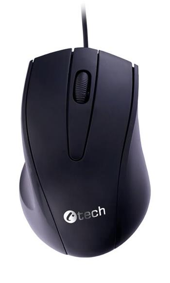 C-TECH Myš WM-07/Ergonomická/Optická/Pro praváky/1 200 DPI/Drátová USB/Černá