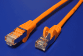 FTP patchkabel kat. 5e, 0,25m, oranžový