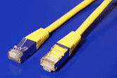 FTP patchkabel kat. 5e, 0,25m, žlutý