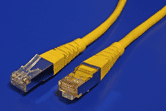 FTP patchkabel kat. 5e, 0,5m, žlutý