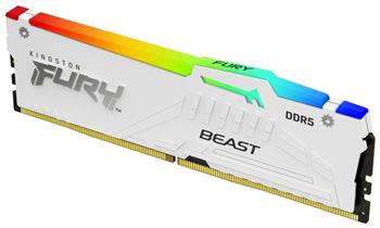 Kingston FURY Beast/DDR5/32GB/6000MHz/CL30/1x32GB/RGB/White