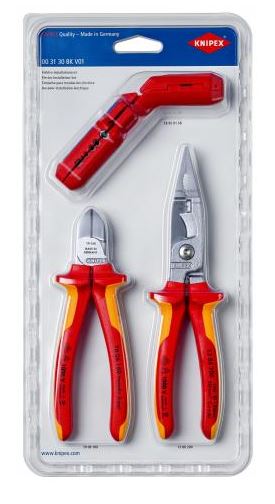 Knipex, 00 31 30 BK V01, Montážní sada KNIPEX pro elektro
