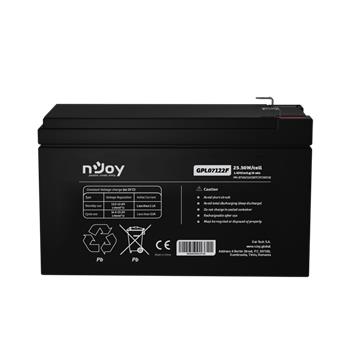nJoy - baterie GPL07122F 12V/7Ah, F2 (T2) Faston 250, long life