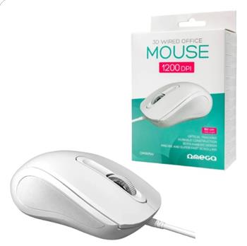 PLATINET OMEGA PC MYŠ 3D, OFFICE, 1200DPI, 1.5M USB BÍLÁ