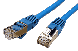 S/FTP patchkabel kat. 6, LSOH, 10m, modrý