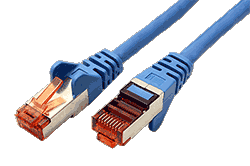 S/FTP patchkabel kat. 6, LSOH, 25m, modrý