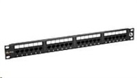 Solarix - 19" Patch panel 24xRJ45 CAT5E UTP černý 150MHz
