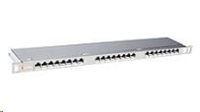 Solarix - 19" Patch panel 24xRJ45 CAT6 STP nerez 0,5U