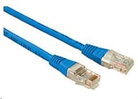 Solarix - patch kabel CAT5E UTP PVC 1m modrý non-snag proof