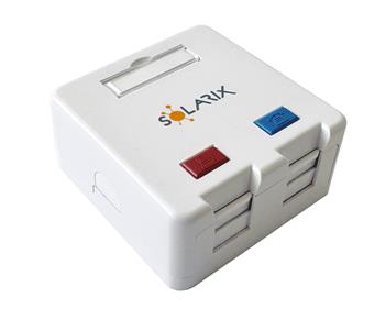 Solarix - zásuvka modulární pro 2 keystony na omítku, bílá