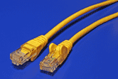 UTP patchkabel kat. 5e, 0,5m, žlutý