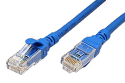 UTP patchkabel kat. 6, Component Level, LSOH, 3m, modrý