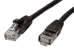 UTP patchkabel kat. 6, LSOH, černý, 1m