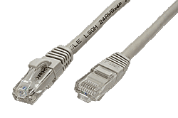 UTP patchkabel kat. 6, LSOH, šedý, 10m