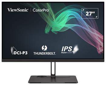 ViewSonic VP2776T-4K/27" 16:9 3840 x 2160 3 sides Frameless SuperClear IPS Monitor with 100% sRGB,98% DCI-P3,Thunderbol