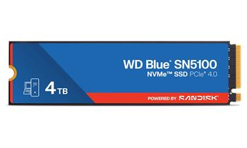 WD Blue SN5100 4TB SSD Powered by SANDISK / NVMe M.2 PCIe Gen4 / Interní / chladič / M.2 2280