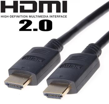 PremiumCord HDMI 2.0 High Speed+Ethernet, zlacené konk., 10m