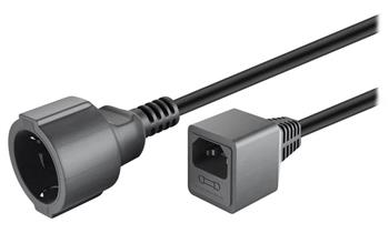 PremiumCord Prodlužovací přívod 230V s EURO konektorem C14 (IEC connection) , 1,5m