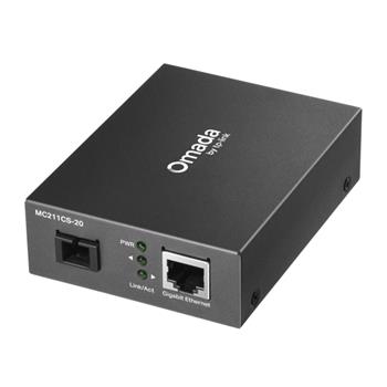 Převodník TP-Link MC212CS-20 Transceiver, SM, WDM, 1x GLAN, 1x SC, 20km, Omada SDN