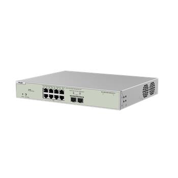 Reyee RG-NBS3300-8MG2XS-P, 8-Port Muti-Gigabit Layer 2 Managed Switch with 8 x PoE+ Ports, and 2 x SFP+ Uplink Ports