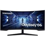 ROZBALENÉ - Samsung Odyssey G55T 34" / Prohnutý / UWQHD 3440x1440 / 21:9 / VA / 1ms / 165Hz / Jack/HDMI/DP/VESA