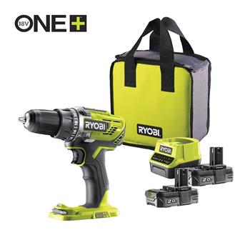 Ryobi, R18DD3-220S, 18V One Plus ™ dvourychlostní vrtací šroubovák