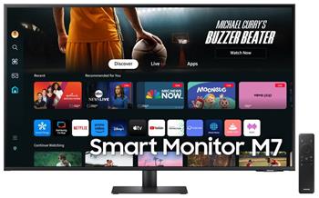 Samsung Smart Monitor/M70D/43"/VA/4K UHD/60Hz/4ms/Black/2R