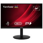 ViewSonic VG2409-MHDU-2/ 24" FHD Frameless IPS Monitor with 2 HDMI, DisplayPort, USB type C, USB, Full Ergonomic Stand