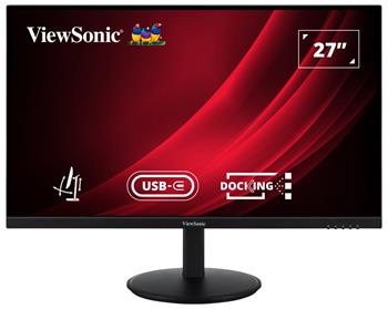 ViewSonic VG2709U-2 / 27" QHD Frameless IPS Monitor with HDMI, DP in, DP out, USB type C, RJ45 , USB, Daisy Chain